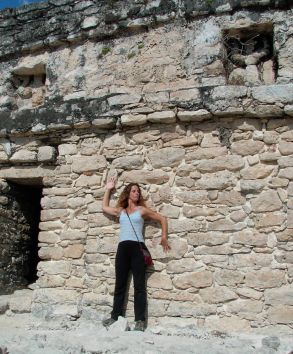 Stefani at Coba Pyramid Mexico